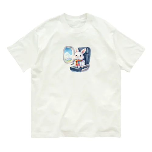 Sitting rabbit（座るウサギ） Organic Cotton T-Shirt