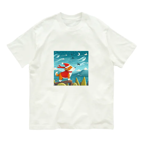 犬サンタシリーズ② Organic Cotton T-Shirt