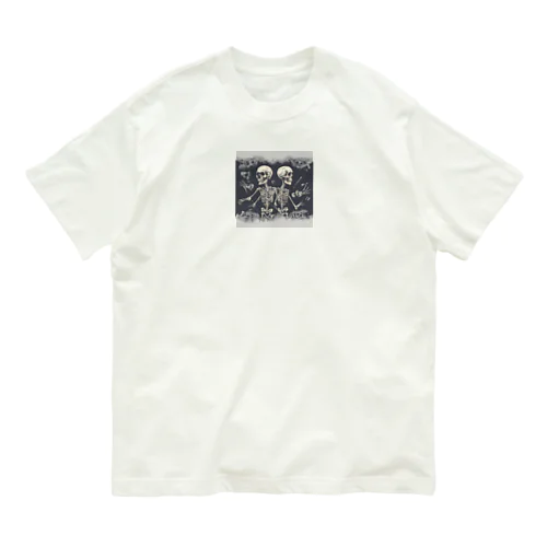 coolなドクロ オーガニックコットンTシャツ