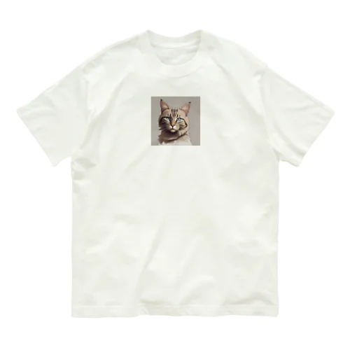 エレガントなネコ オーガニックコットンTシャツ