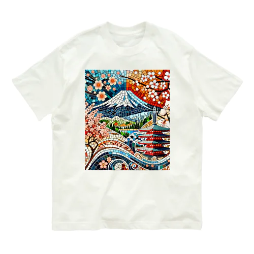 日本の伝統と美しさを象徴するモザイクアート Organic Cotton T-Shirt