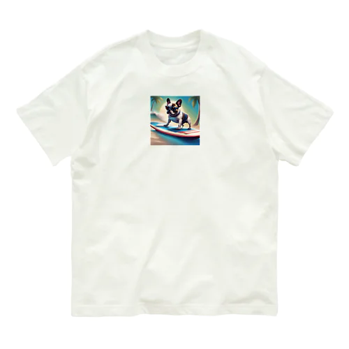 サーフィン大好きフレンチブルドッグ Organic Cotton T-Shirt