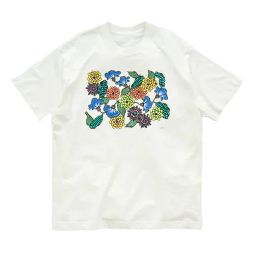 Hanae Vine Flower オーガニックコットンTシャツ