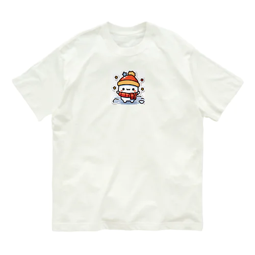 雪の上の足跡 Organic Cotton T-Shirt