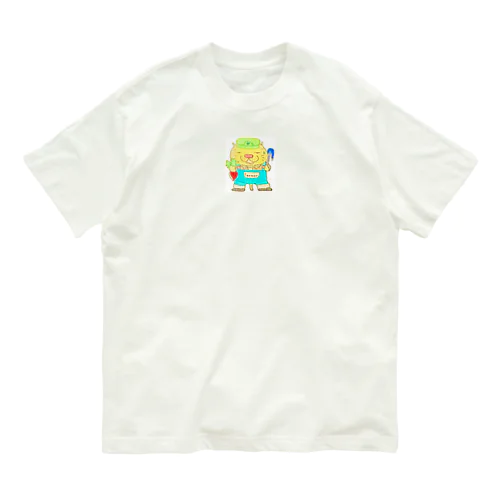 可愛い猫の農家さん Organic Cotton T-Shirt