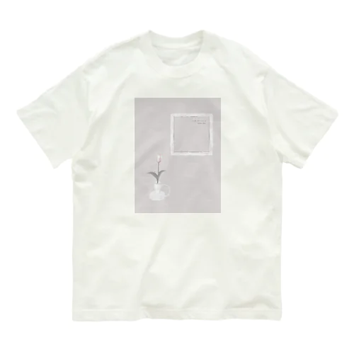 チューリップと花瓶とフレーム Organic Cotton T-Shirt