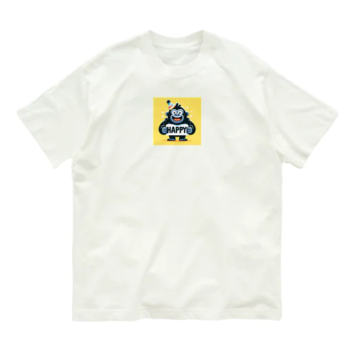 ハッピーゴリラ オーガニックコットンTシャツ