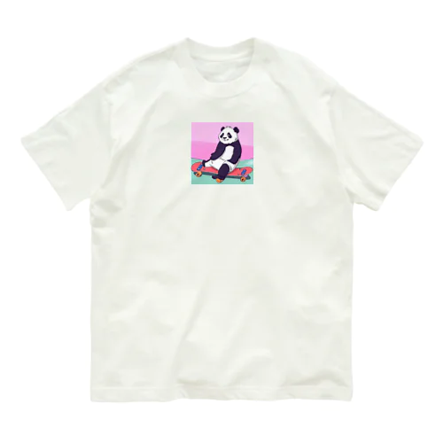 ある日のぱんだ オーガニックコットンTシャツ