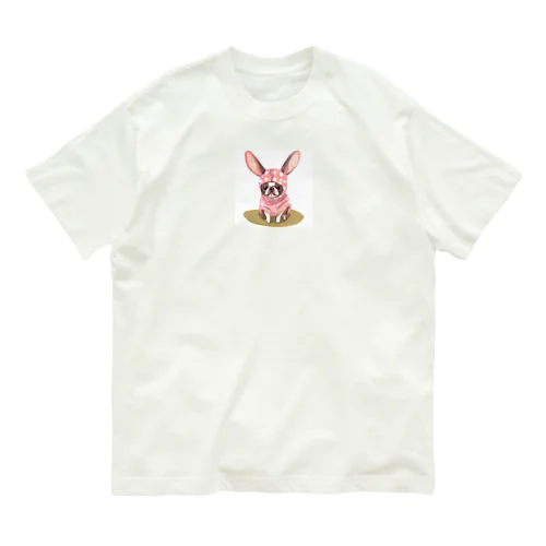 ウサみみフレンチ Organic Cotton T-Shirt