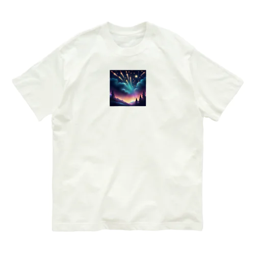 幻想的ない流星群 オーガニックコットンTシャツ