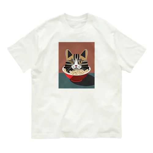 にゃーめん。 オーガニックコットンTシャツ