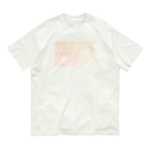 ピンクのオーラと麻の葉模様 Organic Cotton T-Shirt