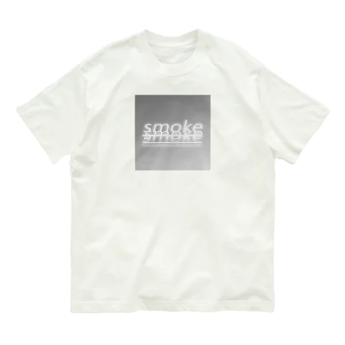 smoke-smoke(logo) オーガニックコットンTシャツ