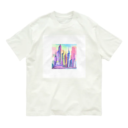 Enchanting Metropolis of the Future オーガニックコットンTシャツ