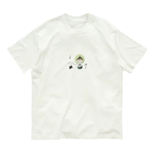 ずきんbabyと猫 オーガニックコットンTシャツ