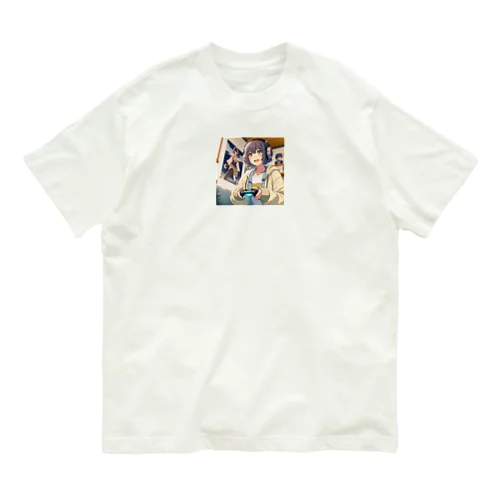 ゲームの夜に輝く笑顔 Organic Cotton T-Shirt