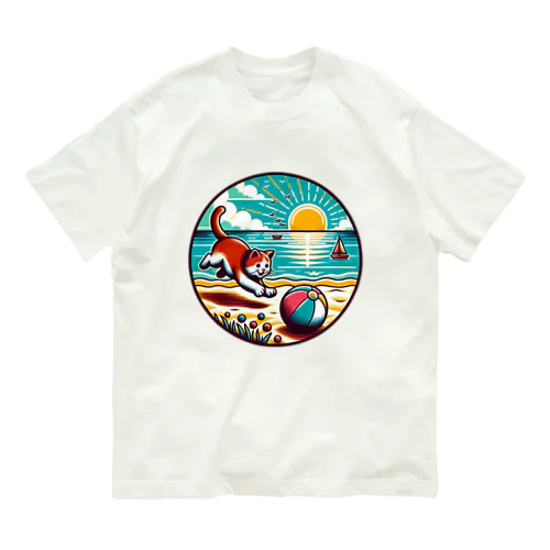 ニャンタスティック・ビーチデイ！ Organic Cotton T-Shirt