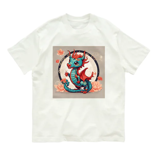 月夜の花龍 オーガニックコットンTシャツ