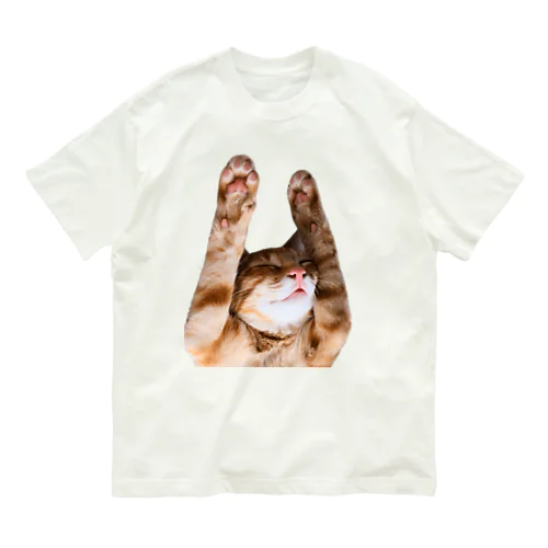 バンザイねこ Organic Cotton T-Shirt