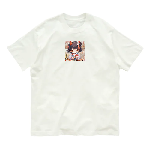 新春の可愛い女の子 Organic Cotton T-Shirt