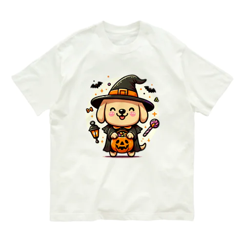 ハロウィンワンコ・ランタンライトアップ Organic Cotton T-Shirt