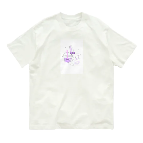 推しうさぎ　むらさき担当 Organic Cotton T-Shirt