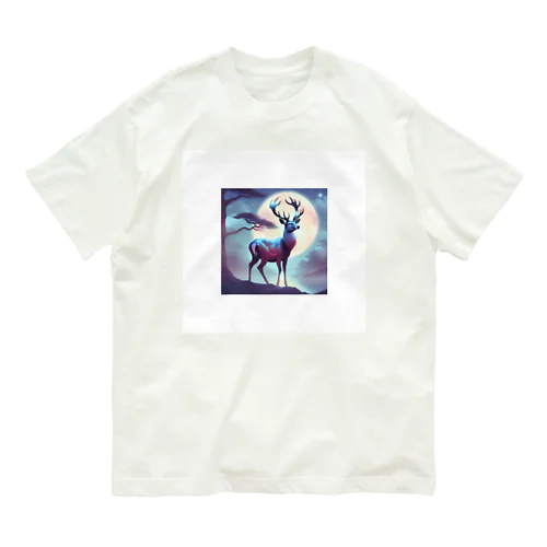 神秘的な鹿 Organic Cotton T-Shirt