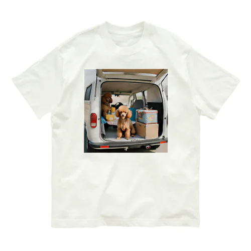 Vanlife dog 可愛いトイプードル オーガニックコットンTシャツ