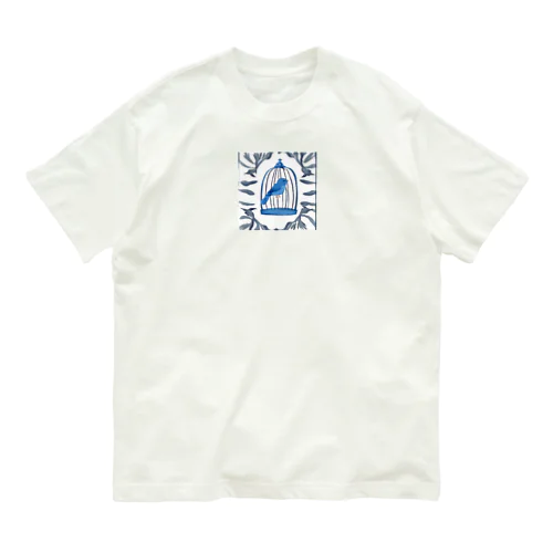 かごの中の青い鳥 Organic Cotton T-Shirt