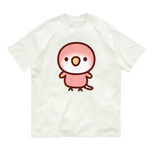 アキクサインコ（ルビノー） オーガニックコットンTシャツ