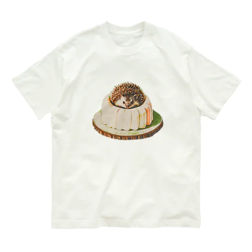 ケーキ乗りハリネズミ Organic Cotton T-Shirt