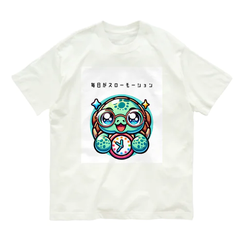 スロータイムトラベラー オーガニックコットンTシャツ