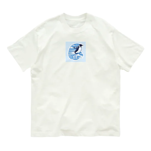 Flying_penguin オーガニックコットンTシャツ