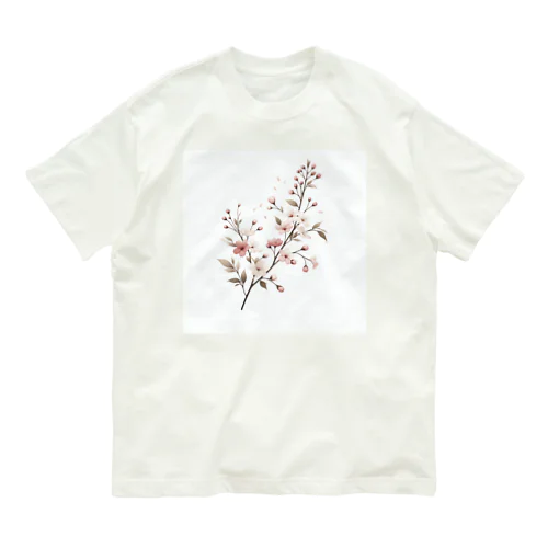 春の息吹 - 桜のデザイン オーガニックコットンTシャツ