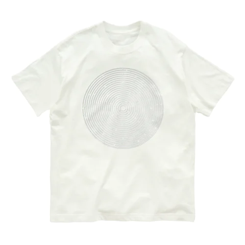 白い陰影の同心円の迷路 Organic Cotton T-Shirt