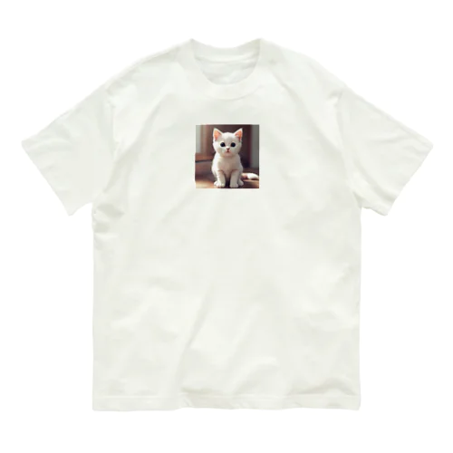 可愛い猫のイラストグッズ♥ オーガニックコットンTシャツ