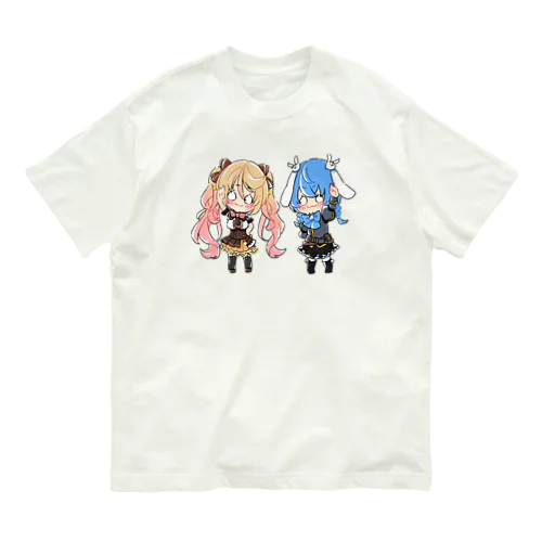 ななゆ+うさぎガンマン オーガニックコットンTシャツ