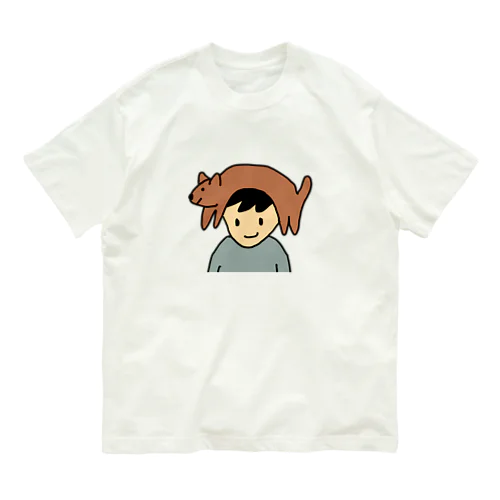 犬帽子男の子 オーガニックコットンTシャツ