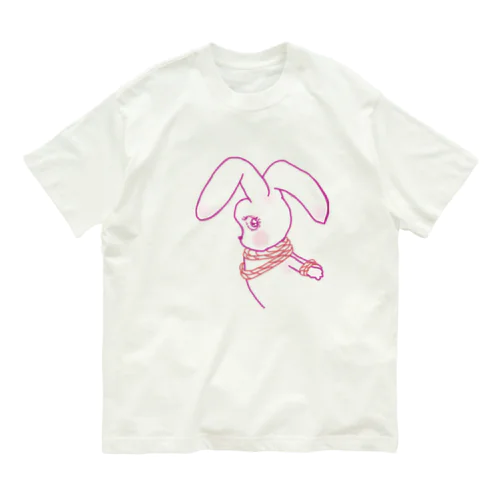 縄兎ちゃん/rope bunny （能登半島地震応援アイテム） オーガニックコットンTシャツ