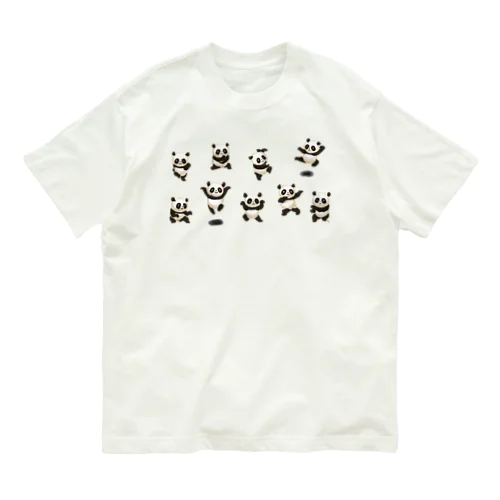 功夫のパンダちゃん（横構図） Organic Cotton T-Shirt