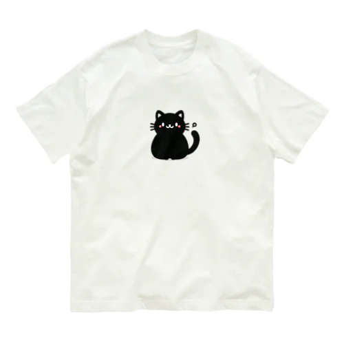 Chic Feline Elegance Organic Cotton T-Shirt