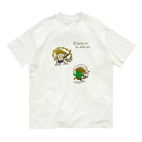 画伯チックな風神雷神 Organic Cotton T-Shirt