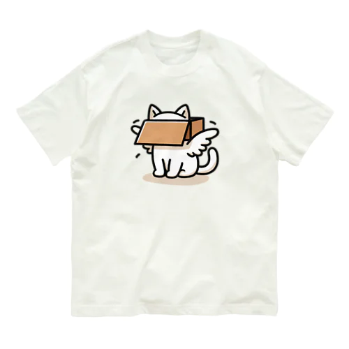 箱隠れ遊びねこ オーガニックコットンTシャツ