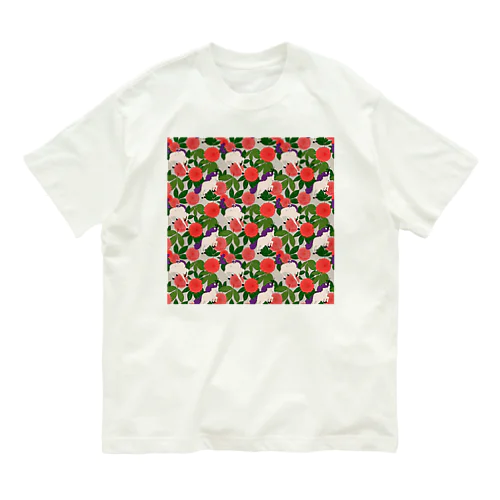 Unicorn and Peony　（ユニコーンと芍薬） Organic Cotton T-Shirt