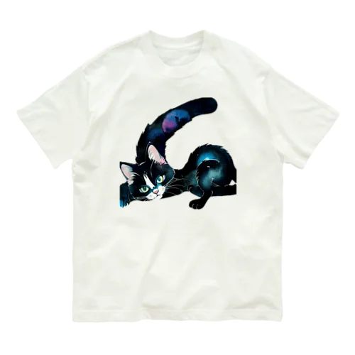 黒猫と魔法の尻尾 Organic Cotton T-Shirt