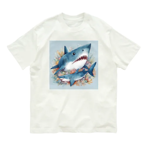 ヴィンテージ・オーシャン　ちょっぴり高貴なサメさん、レジナルド・フィンレー Organic Cotton T-Shirt