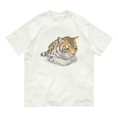 静かなかわいらしいヒョウ Organic Cotton T-Shirt