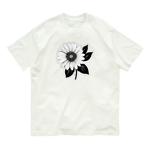 モノクロマーガレット Organic Cotton T-Shirt