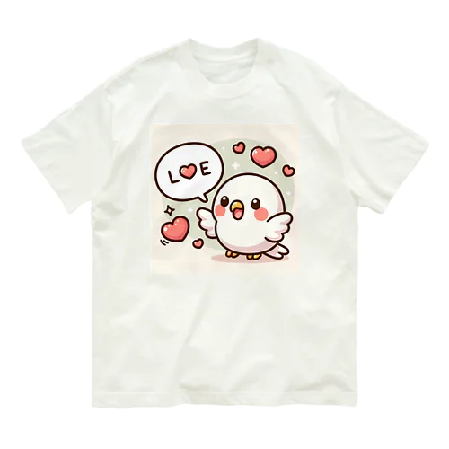 小鳥のラブちゃん オーガニックコットンTシャツ