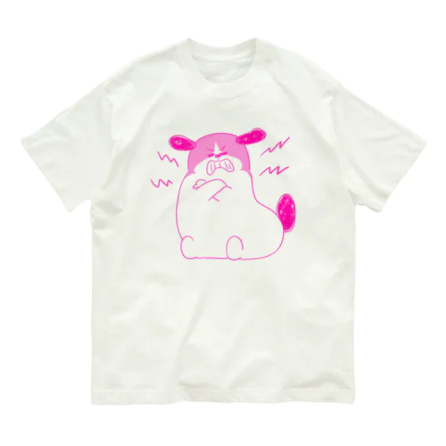 もじゃまる歯ぎしり　濃いピンク Organic Cotton T-Shirt